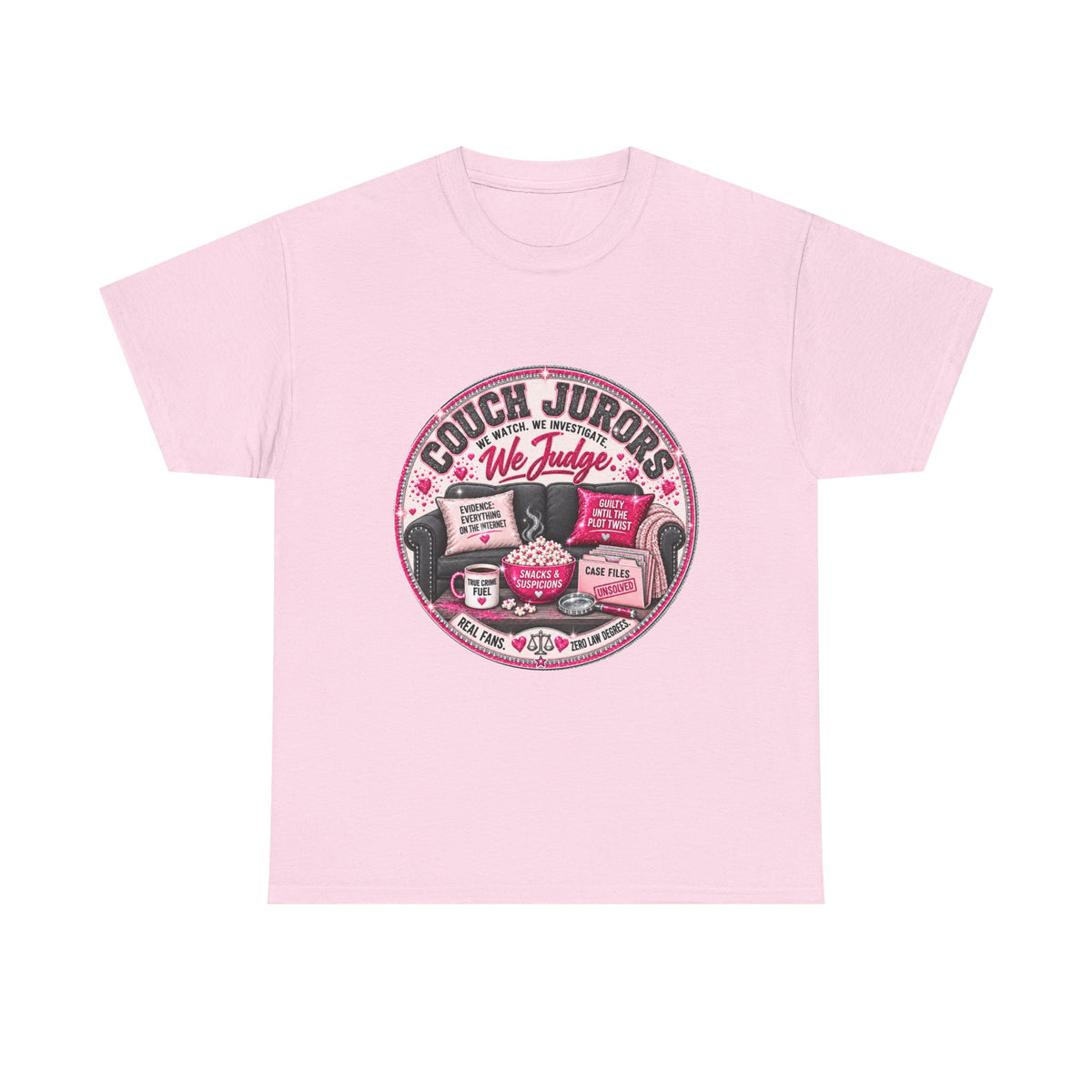 ⚖️ Couch Jurors Tee: We Watch, We Investigate, We Judge 🔎🍿