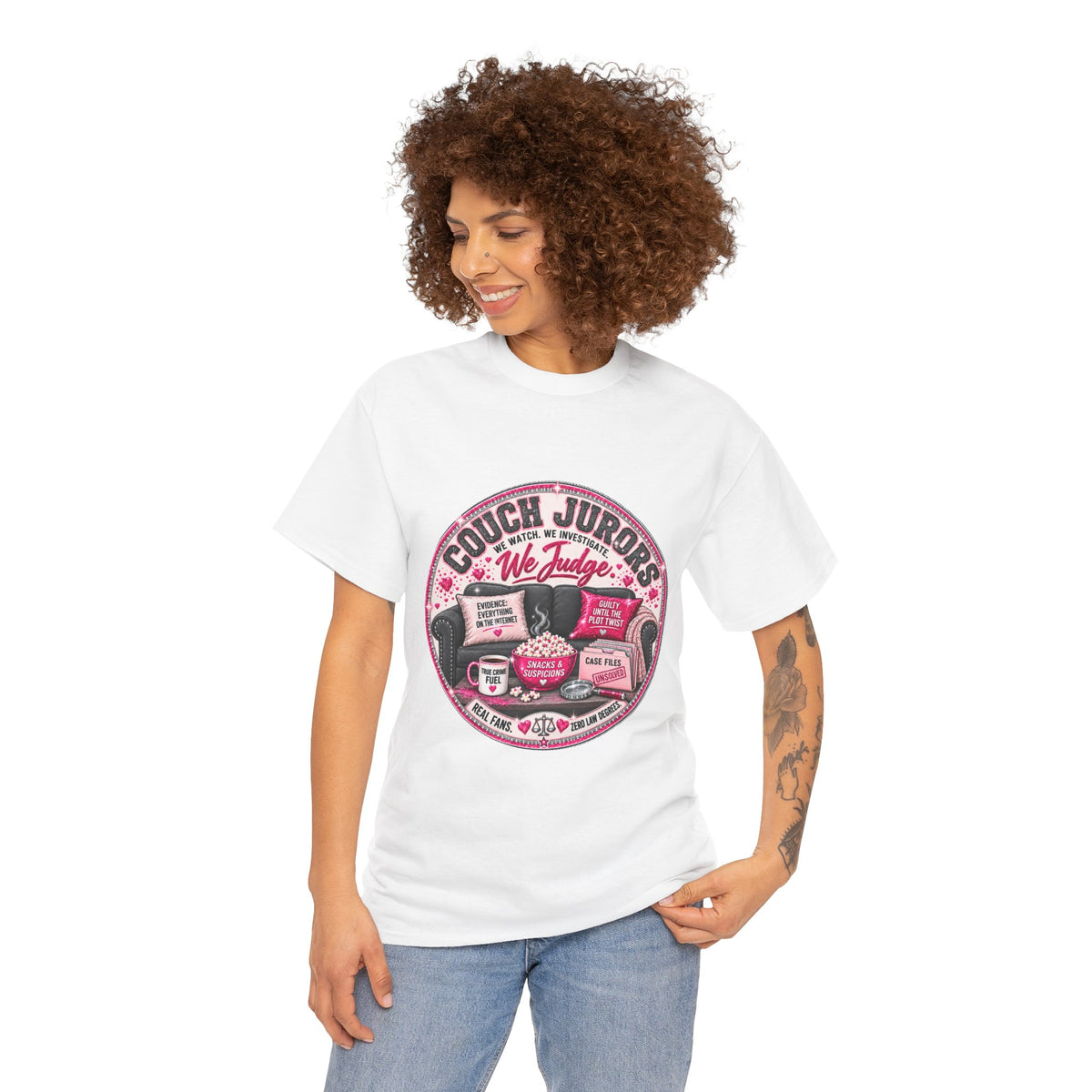⚖️ Couch Jurors Tee: We Watch, We Investigate, We Judge 🔎🍿