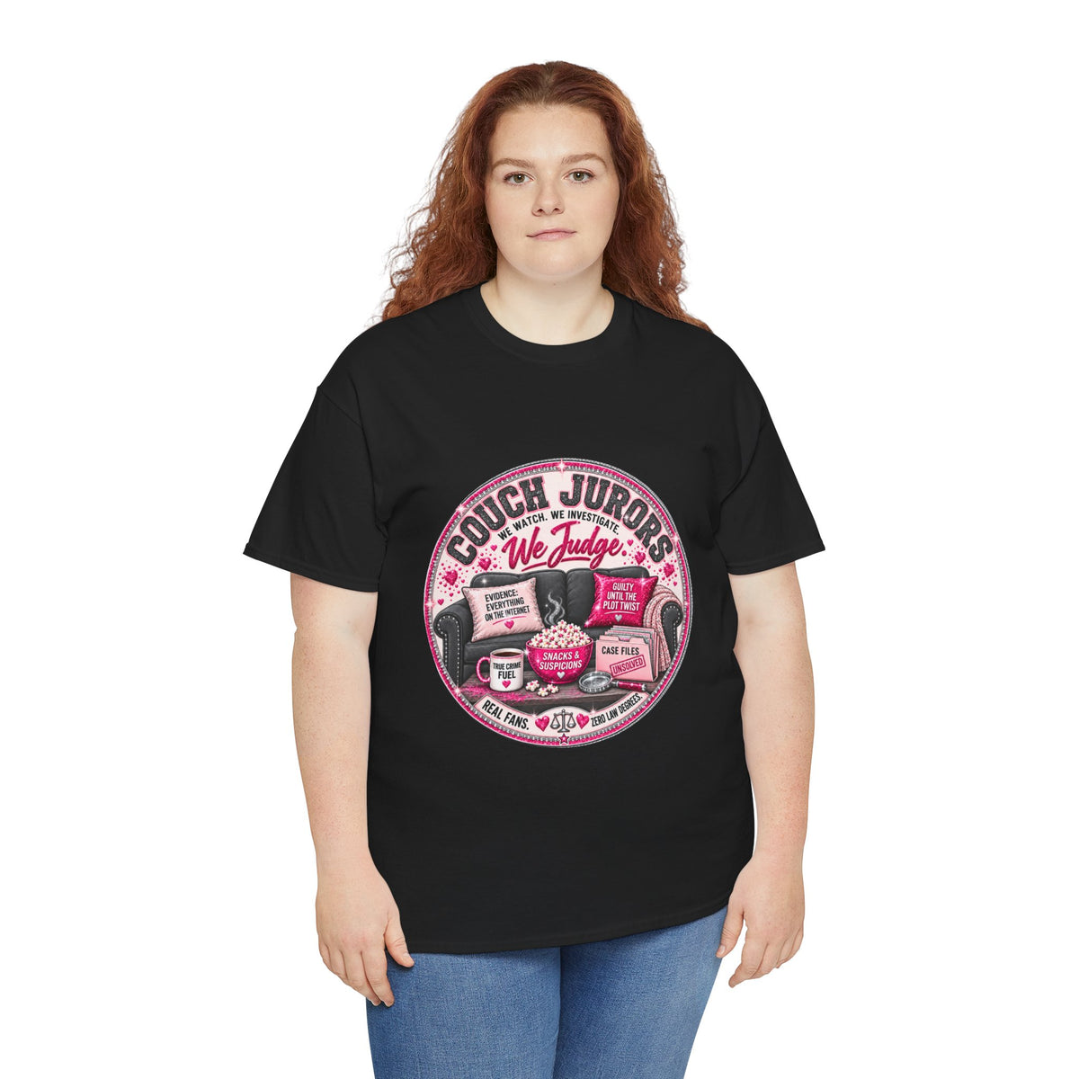 ⚖️ Couch Jurors Tee: We Watch, We Investigate, We Judge 🔎🍿